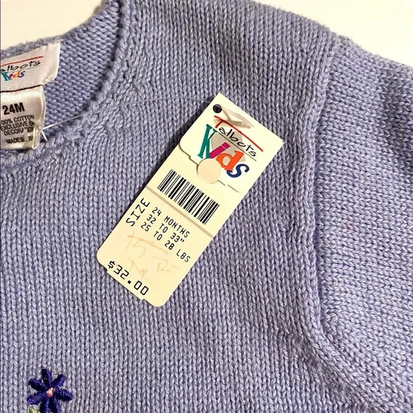 TALBOTS KIDS NWT GIRLS PURPLE SWEATER TOP SHIRT SIZE 24 MTHS MONTHS - Picture 6 of 6